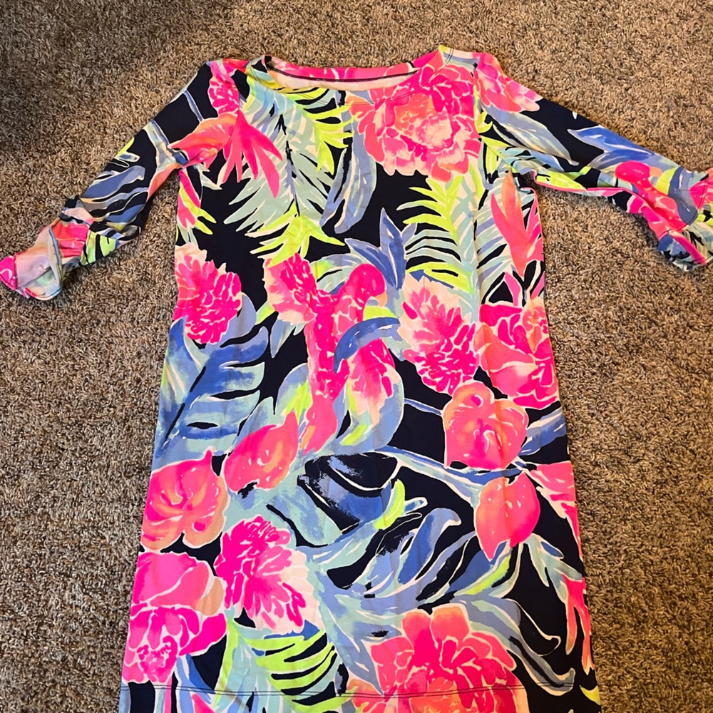 Lily Pulitzer Girls dress 3/4 sleeve size XL (12-14)